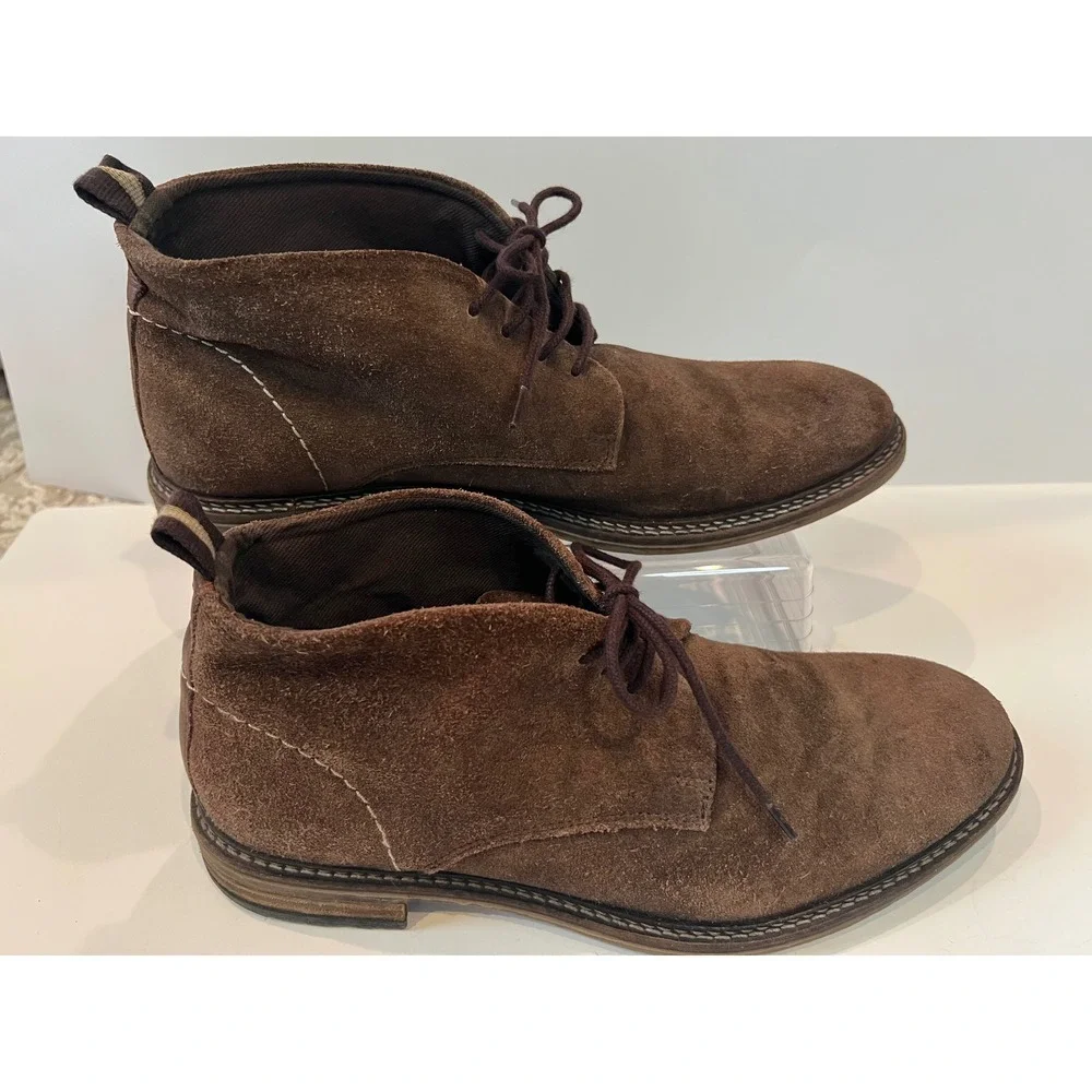 Aldo Mens Brown Suede Chukka Boots Lace Up Ankle Desert Boots Size 9 Portugal